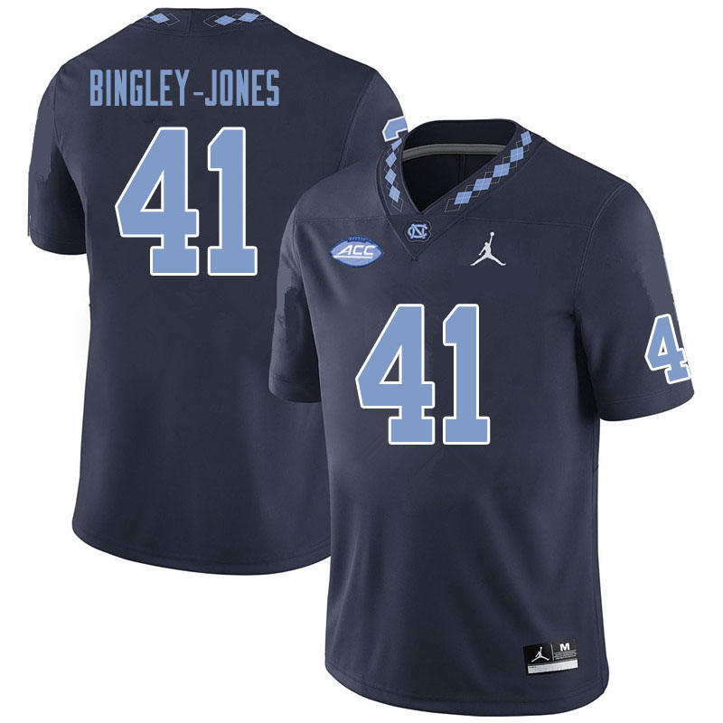 Men #41 Kedrick Bingley-Jones North Carolina Tar Heels College Football Jerseys Sale-Black